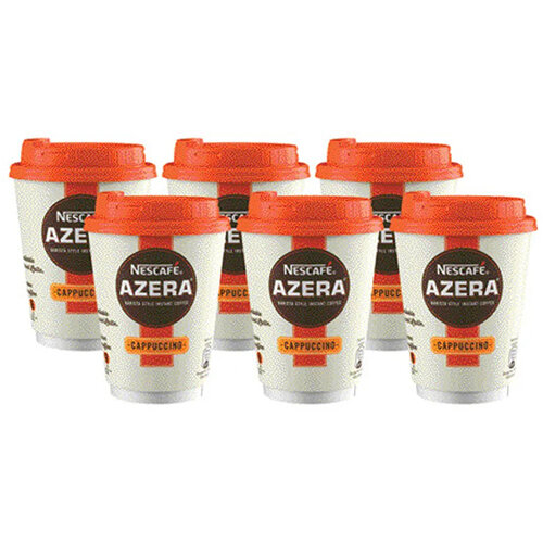 Nescafe Azera To Go Cappuccino Cups and Lids Pack of 6 12347873