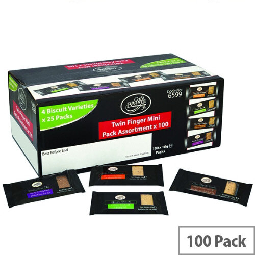 Cafe Bronte Twin Mini Variety Biscuits Individually Wrapped (Pack of 100) NWT859 Cafe Bronte Twin Mini Variety Biscuits Individually Wrapped (Pack of 100) NWT859
