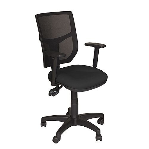Mesh Back Office Chair With Adjule Arms Black Profiled Mesh Back Office Chair With Adjule Arms Black Profiled Seat Oa Series