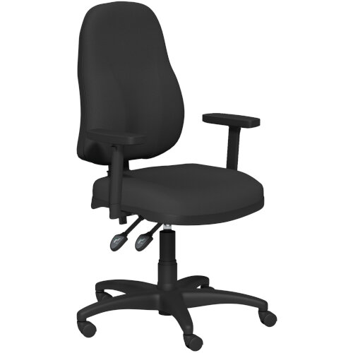 OA Series High Back High Back Operator Office Chair Black Fabric with Height Adjustable Arms