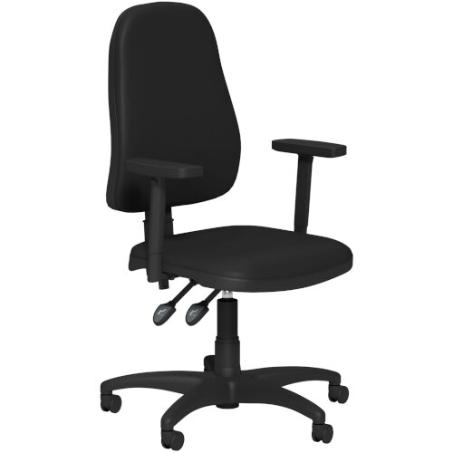 OA Series High Back High Back Operator Office Chair Black Vinyl with Height Adjustable Arms