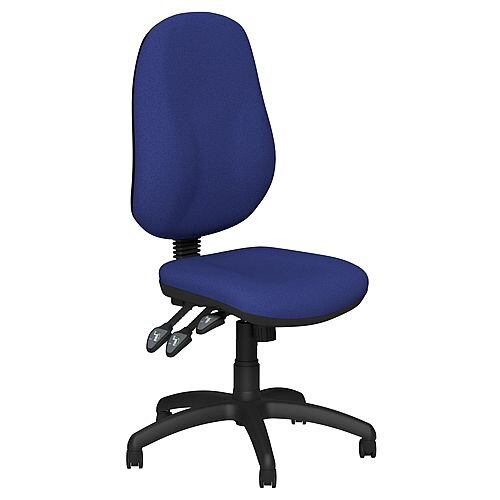 O.B Series Office Chair Fabric Seat Black Base Royal Blue O.B Series Office Chair Fabric Seat Black Base Royal Blue