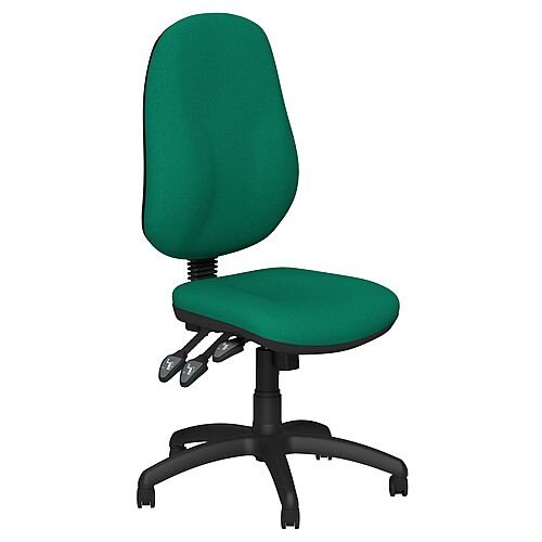 O.B Series Office Chair Fabric Seat Black Base Cool Green