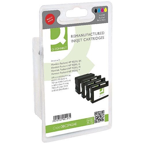 Q-Connect HP 932XL/933XL Inkjet Cartridge Colour Pack of 4 C2P42AE-COMP Q-Connect HP 932XL/933XL Inkjet Cartridge Colour Pack of 4 C2P42AE-COMP