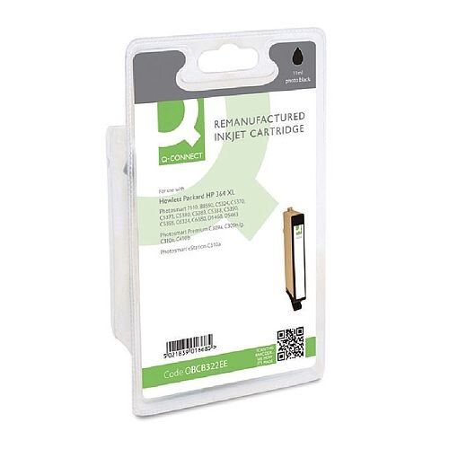 HP No 364XL Compatible Photo Black High Capacity Inkjet Cartridge CB322EE Q-Connect HP No 364XL Compatible Photo Black High Capacity Inkjet Cartridge CB322EE Q-Connect