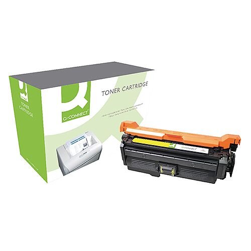 HP 648A Yellow Compatible Laser Toner Cartridge CE262A Q-Connect HP 648A Yellow Compatible Laser Toner Cartridge CE262A Q-Connect