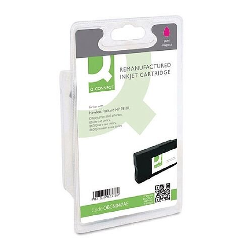 HP 951XL Compatible Magenta High Capacity Inkjet Cartridge CN047AE Q-Connect HP 951XL Compatible Magenta High Capacity Inkjet Cartridge CN047AE Q-Connect