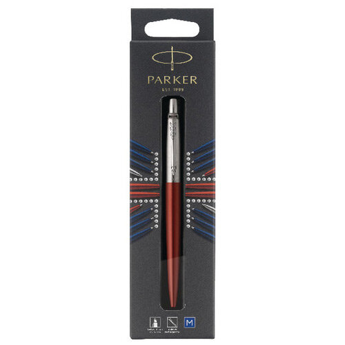 Parker Jotter Kensington Red Chrome Trim Ballpoint Pen Hangsell 1953241 Parker Jotter Kensington Red Chrome Trim Ballpoint Pen Hangsell 1953241