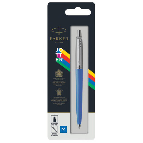 Parker Jotter Ballpoint Pen Medium Tip Blue Barrel Blue Ink 2076052 Parker Jotter Ballpoint Pen Medium Tip Blue Barrel Blue Ink 2076052