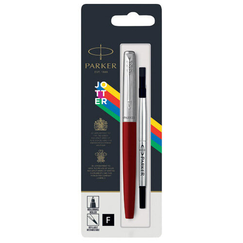 Parker Jotter Rollerball Pen Fine Tip Red Barrel Black Ink 2096888 Parker Jotter Rollerball Pen Fine Tip Red Barrel Black Ink 2096888