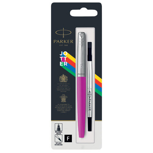 Parker Jotter Rollerball Pen Fine Tip Magenta Barrel Black Ink 2096891 Parker Jotter Rollerball Pen Fine Tip Magenta Barrel Black Ink 2096891