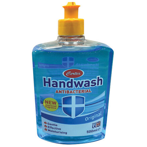Certex Hand Wash Anti Bacterial Original 500ml Pack of 12 TOCER001 Certex Hand Wash Anti Bacterial Original 500ml Pack of 12 TOCER001