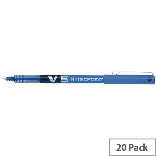 Pilot V5 Liquid Ink Rollerball Fine Value Pack Blue Pack of 20 3131910516514 Pilot V5 Liquid Ink Rollerball Fine Value Pack Blue Pack of 20 3131910516514
