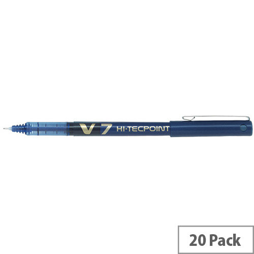 Pilot V7 Liquid Ink Rollerball Medium Value Pack Blue Pack of 20 3131910516545