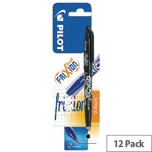 Pilot Frixion Gel Erasable Rollerball Blister Black Pack of 12 FRIX BLST BLK