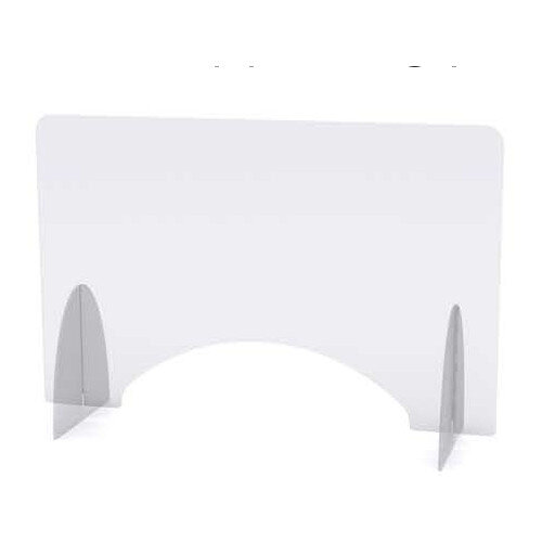 Screen One - Self Supporting Rectangular Protective Perspex Screen with Aperture &Radius Corners W1000xH675xD300mm Screen One - Self Supporting Rectangular Protective Perspex Screen with Aperture &Radius Corners W1000xH675xD300mm