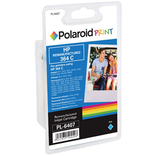 Polaroid HP 364 Remanufactured Inkjet Cartridge Cyan CB318EE-COMP PL Polaroid HP 364 Remanufactured Inkjet Cartridge Cyan CB318EE-COMP PL