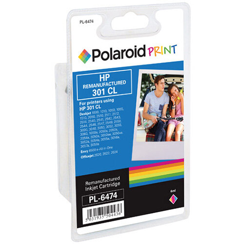 Polaroid HP 301 Remanufactured Inkjet Cartridge Tricolour CH562EE-COMP PL Polaroid HP 301 Remanufactured Inkjet Cartridge Tricolour CH562EE-COMP PL