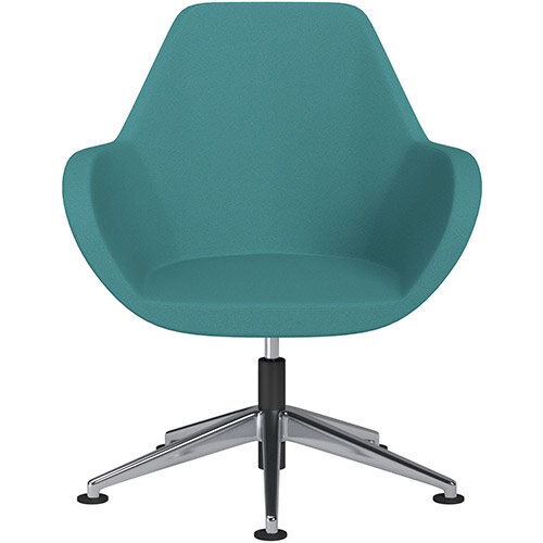 Fan Swivel Armchair with Economic Mechanism 5 Star Base Aqua Green Evo Fabric Seat &Polished Aluminium Base with Universal Teflon Glides - Perfect Seating Solution for Breakout, Reception Areas &Boardroom Fan Swivel Armchair with Economic Mechanism 5 Star Base Aqua Green Evo Fabric Seat &Polished Aluminium Base with Universal Teflon Glides - Perfect Seating Solution for Breakout, Reception Areas &Boardroom