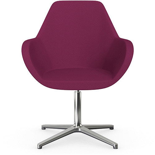 Fan Swivel Armchair with 4 Star Base Pink Evo Fabric Seat &Polished Aluminium Base - Perfect Seating Solution for Breakout, Reception Areas &Boardroom Fan Swivel Armchair with 4 Star Base Pink Evo Fabric Seat &Polished Aluminium Base - Perfect Seating Solution for Breakout, Reception Areas &Boardroom