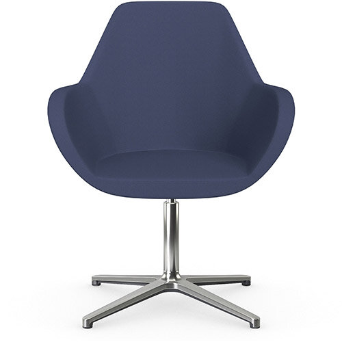 Fan Swivel Armchair with 4 Star Base Light Purple Sprint Fabric Seat &Polished Aluminium Base - Perfect Seating Solution for Breakout, Reception Areas &Boardroom Fan Swivel Armchair with 4 Star Base Light Purple Sprint Fabric Seat &Polished Aluminium Base - Perfect Seating Solution for Breakout, Reception Areas &Boardroom