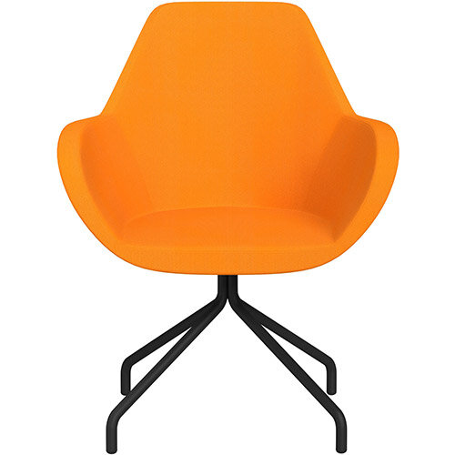 Fan 4 Legged Armchair Yellow Sprint Fabric Seat &Black Base with Universal Teflon Glides - Perfect Seating Solution for Breakout, Reception Areas &Boardroom Fan 4 Legged Armchair Yellow Sprint Fabric Seat &Black Base with Universal Teflon Glides - Perfect Seating Solution for Breakout, Reception Areas &Boardroom