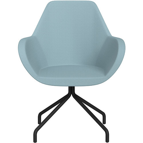 Fan 4 Legged Armchair Light Blue Sprint Fabric Seat &Black Base with Universal Teflon Glides - Perfect Seating Solution for Breakout, Reception Areas &Boardroom Fan 4 Legged Armchair Light Blue Sprint Fabric Seat &Black Base with Universal Teflon Glides - Perfect Seating Solution for Breakout, Reception Areas &Boardroom