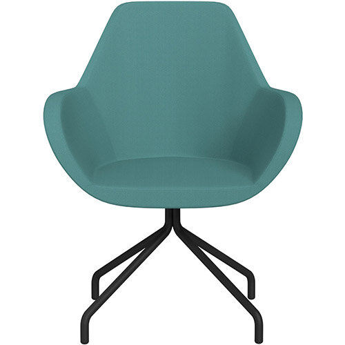 Fan 4 Legged Armchair Muddy Aqua Sprint Fabric Seat &Black Base with Universal Teflon Glides - Perfect Seating Solution for Breakout, Reception Areas &Boardroom Fan 4 Legged Armchair Muddy Aqua Sprint Fabric Seat &Black Base with Universal Teflon Glides - Perfect Seating Solution for Breakout, Reception Areas &Boardroom