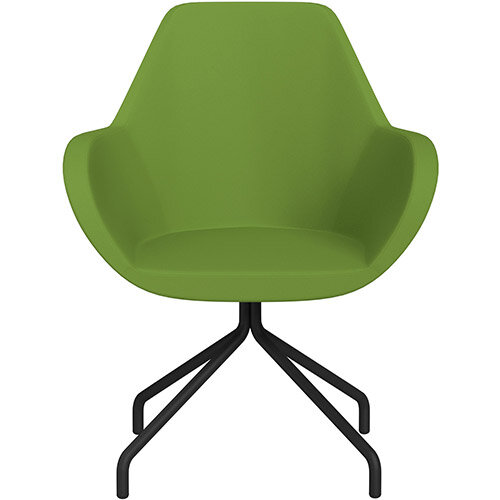 Fan 4 Legged Armchair Green Valencia Leather Look Seat &Black Base with Universal Teflon Glides - Perfect Seating Solution for Breakout, Reception Areas &Boardroom Fan 4 Legged Armchair Green Valencia Leather Look Seat &Black Base with Universal Teflon Glides - Perfect Seating Solution for Breakout, Reception Areas &Boardroom