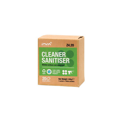 PVA Fragranced Cleaner Sanitiser Sachets Pack of 20 PVAB4-20 PVA Fragranced Cleaner Sanitiser Sachets Pack of 20 PVAB4-20