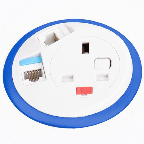 Pixel In-surface Power Module with 1 x UK Socket, 2 x RJ45 Sockets - White Pixel In-surface Power Module with 1 x UK Socket, 2 x RJ45 Sockets - White