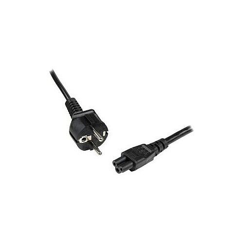 StarTech 1m 3 Prong Laptop Power Cord Schuko CEE7 to C5 Clover Leaf Power Cable Lead For Notebook 250 V AC Voltage Rating 2.50 A Current Rating Black PXTNB3SEU1M