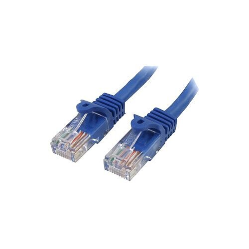 StarTech 20 ft Blue Snagless Cat5e UTP Patch Cable Cat 5e 20 ft 1 x RJ-45 Male 1 x RJ-45 Male Blue RJ45PATCH20