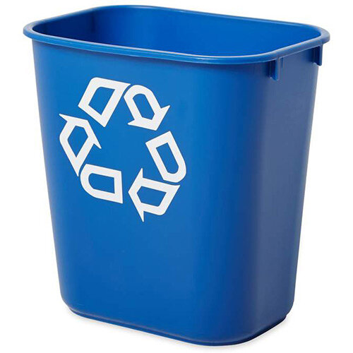 Rubbermaid 12.9L Rectangular Waste Basket Blue