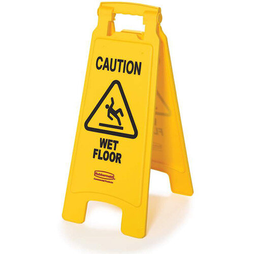 Rubbermaid 2 Sided Caution Wet Floor Imprint &Symbol Floor Safety Sign Yellow Rubbermaid 2 Sided Caution Wet Floor Imprint &Symbol Floor Safety Sign Yellow