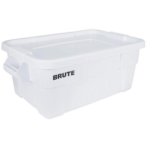 Rubbermaid 53L Brute Tote with Lid White