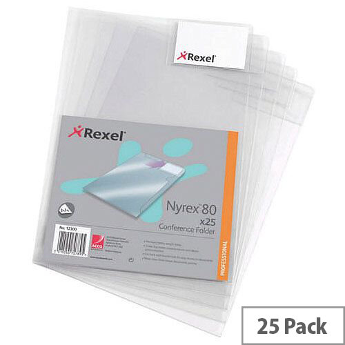 Rexel Nyrex-80 Conference Folder A4 Pack of 25 80CFA4 12300 Rexel Nyrex-80 Conference Folder A4 Pack of 25 80CFA4 12300