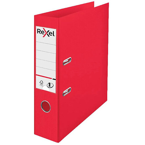 Rexel Choices 75mm Lever Arch File Polypropylene A4 Red 2115504