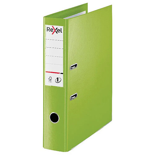Rexel Choices 75mm Lever Arch File Polypropylene Foolscap Green 2115514 Rexel Choices 75mm Lever Arch File Polypropylene Foolscap Green 2115514
