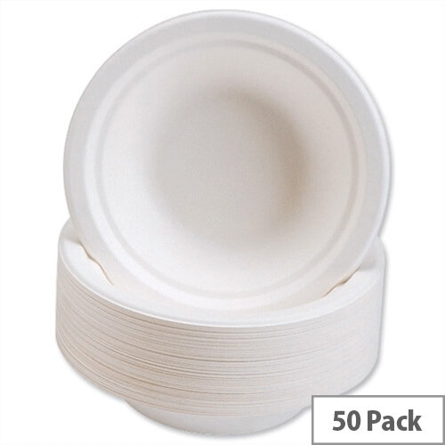 Caterpack Bowls Super Rigid 7inch (12oz) Biodegradable Bowls (Pack 50) 3866 Caterpack Bowls Super Rigid 7inch (12oz) Biodegradable Bowls (Pack 50) 3866