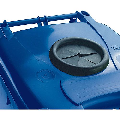 Wheelie Bin 360 Litre with Bottle Bank Aperture and Lid Lock Blue Wheelie Bin 360 Litre with Bottle Bank Aperture and Lid Lock Blue
