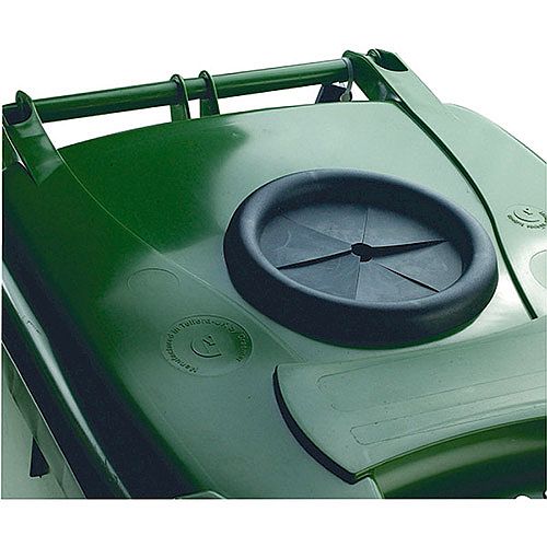 Wheelie Bin 240 Litre with Bottle Bank Aperture and Lid Lock Green 124565 Wheelie Bin 240 Litre with Bottle Bank Aperture and Lid Lock Green 124565