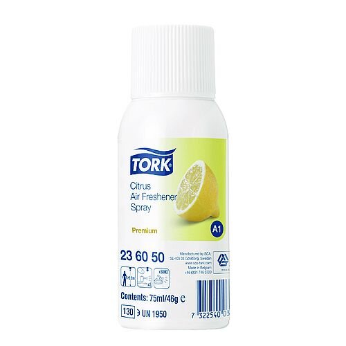 Tork Citrus Air Freshener Refill Bottles Spray 75ml A1 Refill Pack of 12