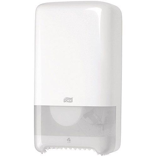 Tork T6 Twin Mid Size Toilet Roll Plastic Dispenser White T6 557500