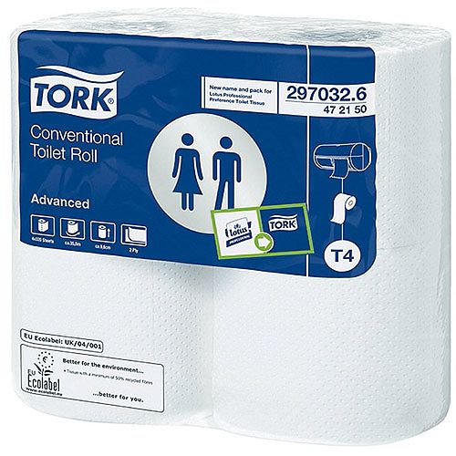 Tork T4 Conventional Toilet Paper Dispenser Refills Rolls White 320 Sheet (Pack of 36) 472150 Tork T4 Conventional Toilet Paper Dispenser Refills Rolls White 320 Sheet (Pack of 36) 472150