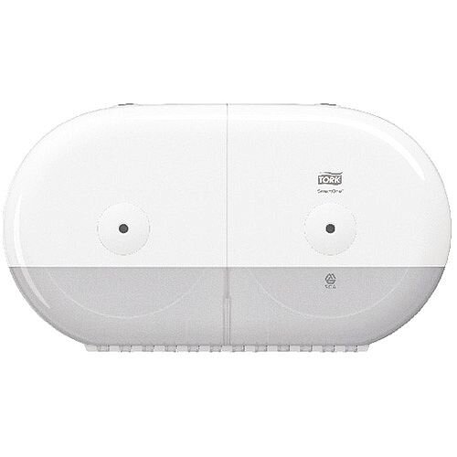 Tork SmartOne Twin Mini Toilet Paper Plastic Dispenser 682000 Tork SmartOne Twin Mini Toilet Paper Plastic Dispenser 682000