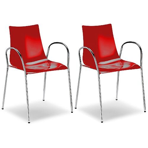 Zebra Antishock Canteen & Breakout Chrome Leg Chair With Arms Glossy