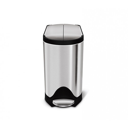 Simplehuman Bathroom Bin 10L Pedal Operated Brushed Stainless Steel With Butterfly Lid CW1899 Simplehuman Bathroom Bin 10L Pedal Operated Brushed Stainless Steel With Butterfly Lid CW1899