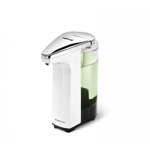 Simplehuman Liquid Sensor Soap Pump Dispenser 237ml White - Takes 4 AA Batteries (not included) ST1018