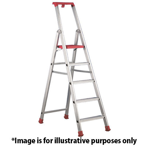 Marea Single Sided Step Ladder - 4 Step - a durable, multipurpose stepladder solution with non-slip design and easy storage